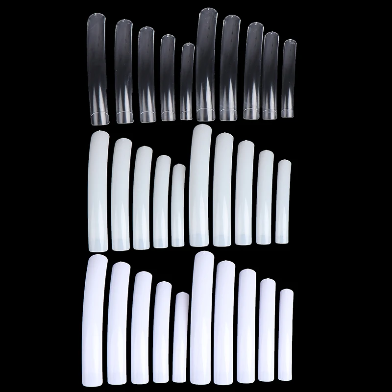 10 шт./упак. наполовину хорошо полное покрытие белый натуральные наконечники для