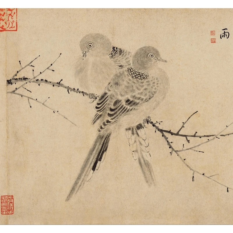 Император династии песни Чжао Цзи цветы и птицы Ретро Живопись каллиграфия