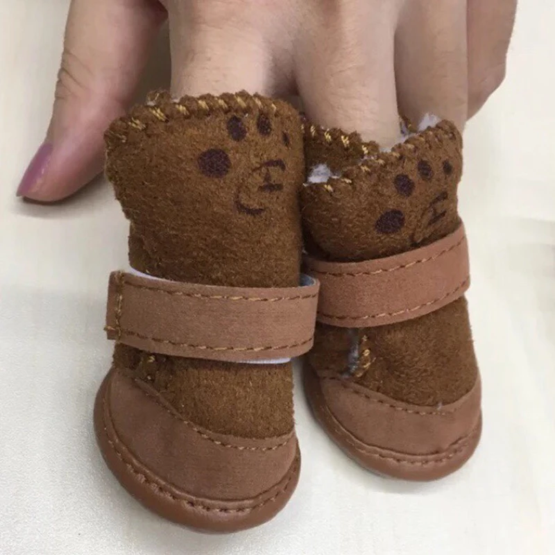 

Warm Pet Dog Cat Winter Shoes For s Non-slip Snow Boots Chihuahua Shih Tzu Shoe Zapatos Perro Best Selling 2018 Products