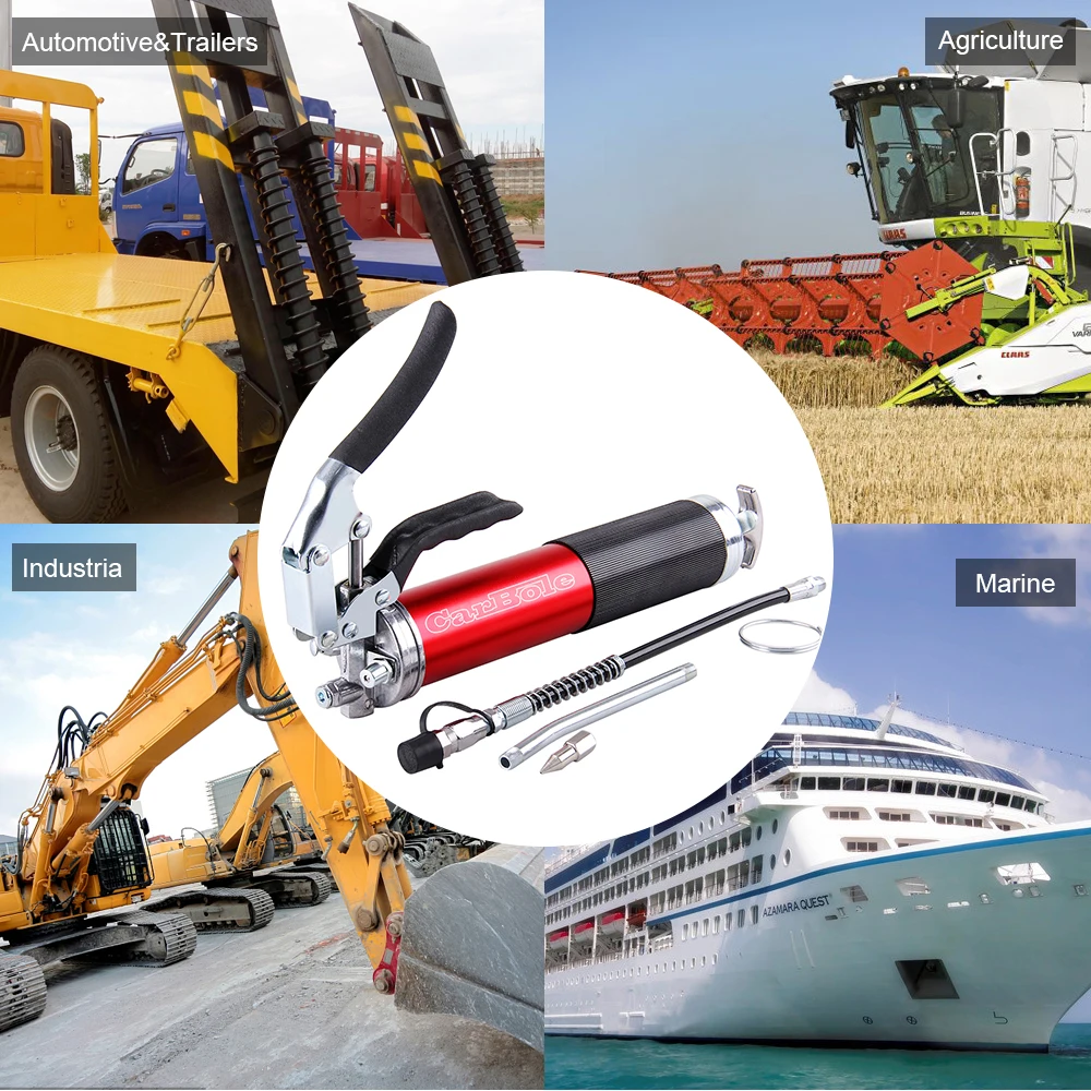 Пистолет для смазки с удлинителем и гибким шлангом 4500 фунтов/кв. Дюйм|grease gun|pistol