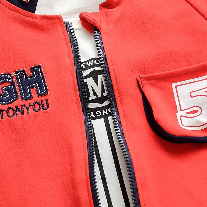 Весенне-осенние комплекты одежды для мальчиков модные детские повседневные