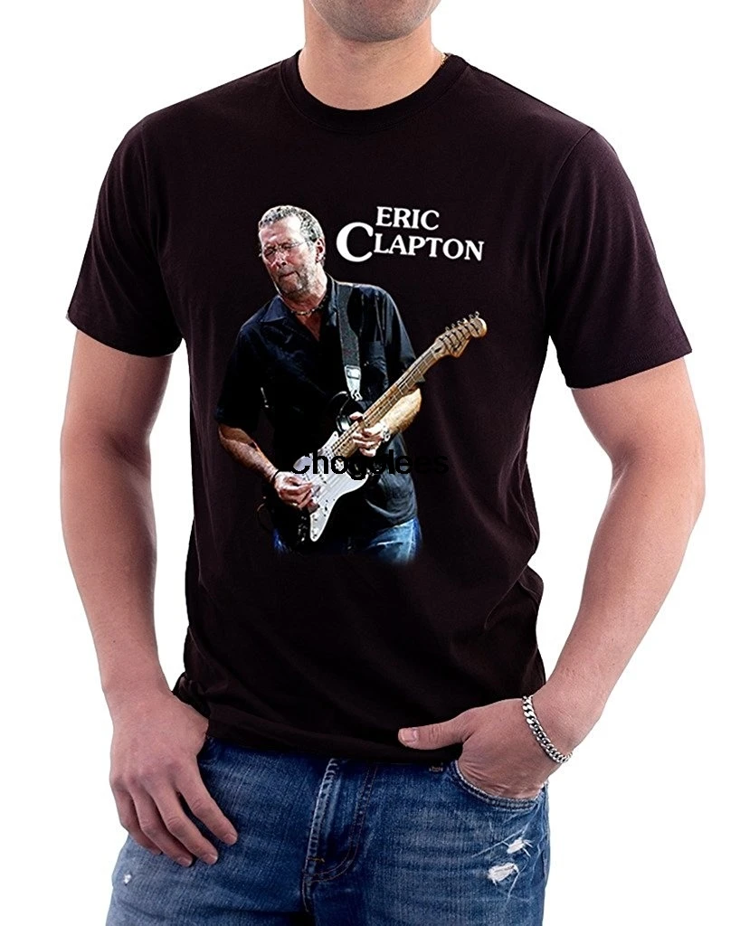 Футболка Эрик Клэптон с музыкальным логотипом на гитаре | Мужская одежда
