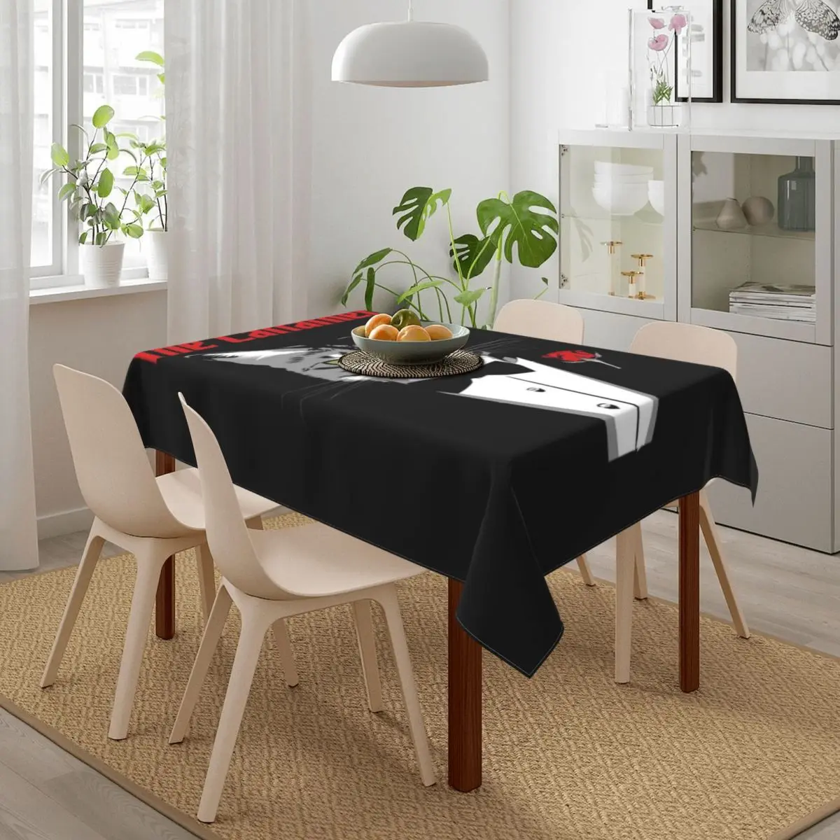 Скатерть с изображением кошки и отца водонепроницаемая домашнее украшение