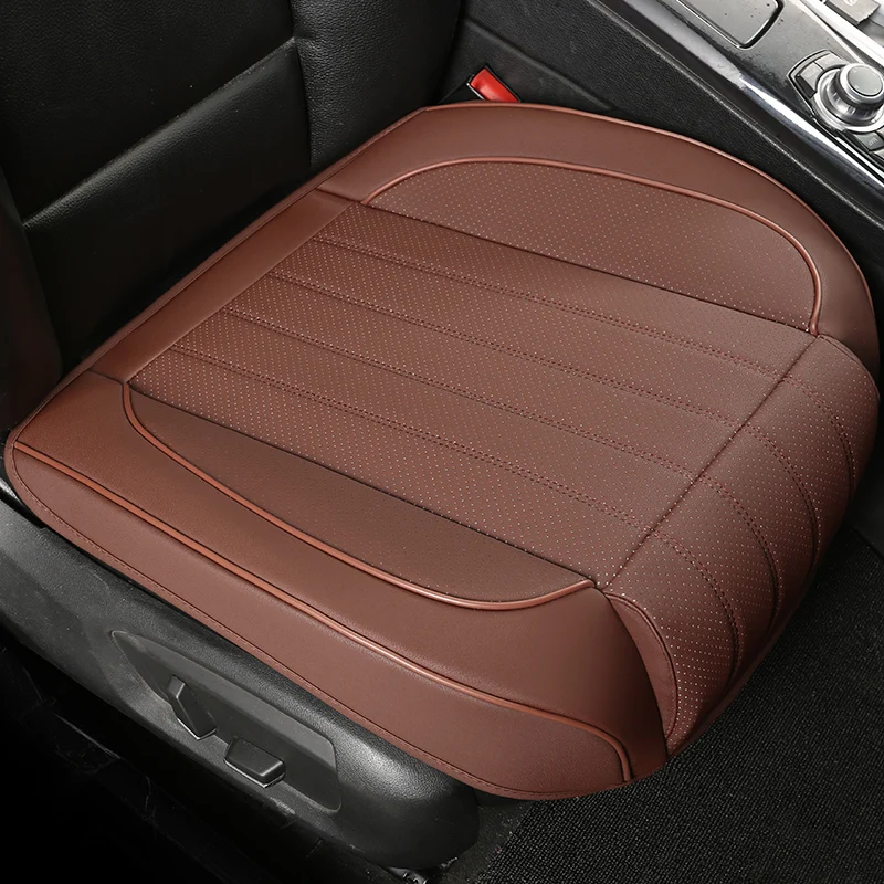 barato 1 Pc Frente Capa De Assento Do Carro Couro Almofada Do Assento Do Carro Respirável Protetor Anti Deslizamento Esteira Almofada Para Acessórios Interiores