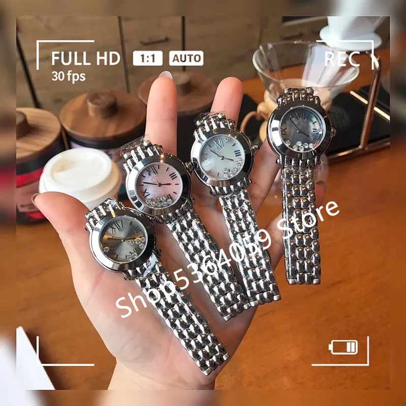 Женские часы с шариком из нержавеющей стали цвета розового золота и подвижным