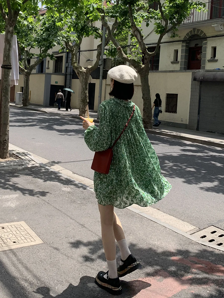 

French Pleated Dress I Want To Fill Your Heart