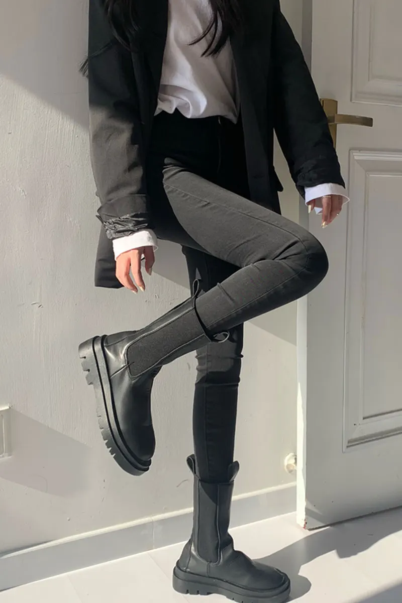 

Jeans Women's High Waist Slim Pants Fall Winter 2021 New All-match Tight Pants Smoke Pants Pencil Pants Trend Spandex Cotton