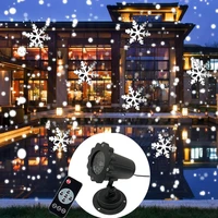 christmas snowflake laser light snowfall projector move snow outdoor indoor garden laser projection lights new year party decora