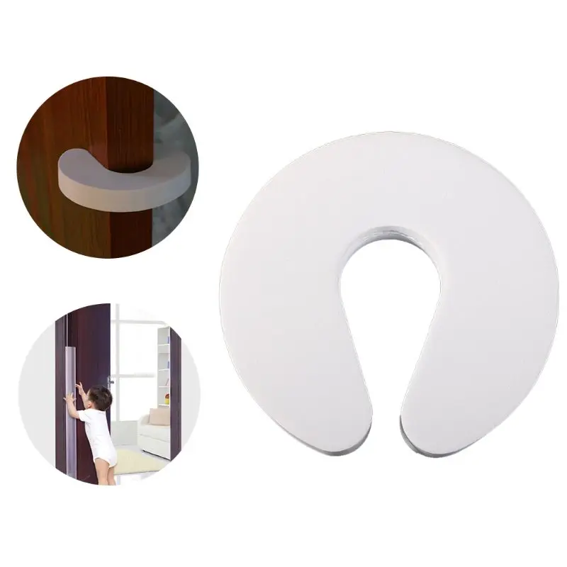 

2020 New Foam Door Stopper EVA C Shaped Jammer Kids Finger Safety Guard Anti Slamming Doors Baby Hands Protector