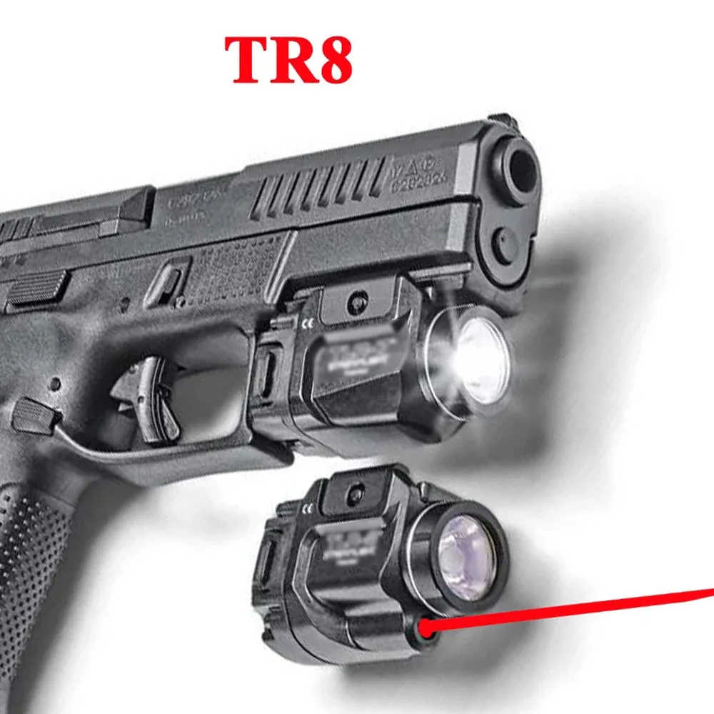 

Tactical T R Fullsize LED Weapon Light With Green Laser Sight For Pistol Hunting Glock 17 19 3 4 8 SIG CZ Laser Flashlight