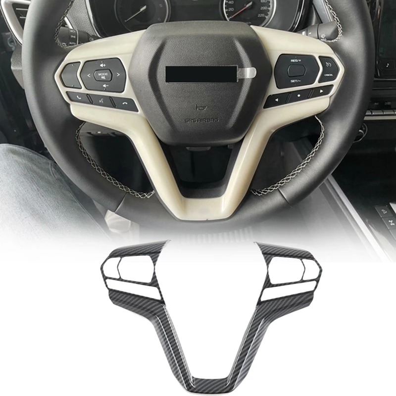

Car Steering Wheel Decoration Frame Cover Trim Carbon Fiber Style Stickers for ISUZU D-MAX 2021+