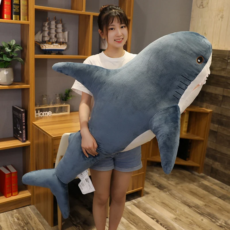 

Big Shark Plush Toys Popular Sleeping Pillow Travel Companion Toy Gift Shark Cute Stuffed Animal Fish Cushion Toys for Children