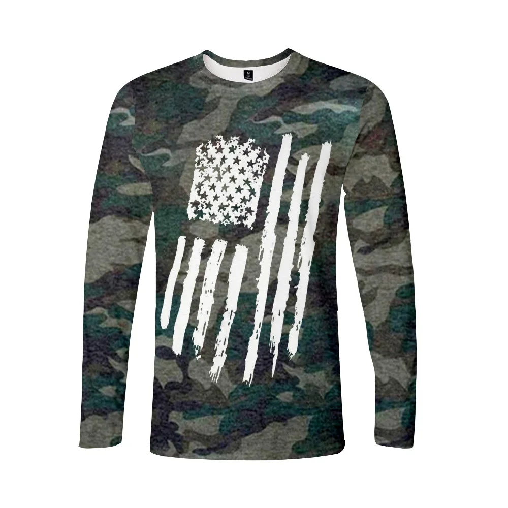 

Новинка 2021, Повседневная футболка с длинными рукавами для мужчин и женщин в индивидуальном стиле с цифровым 3D принтом в стиле Дня независим...