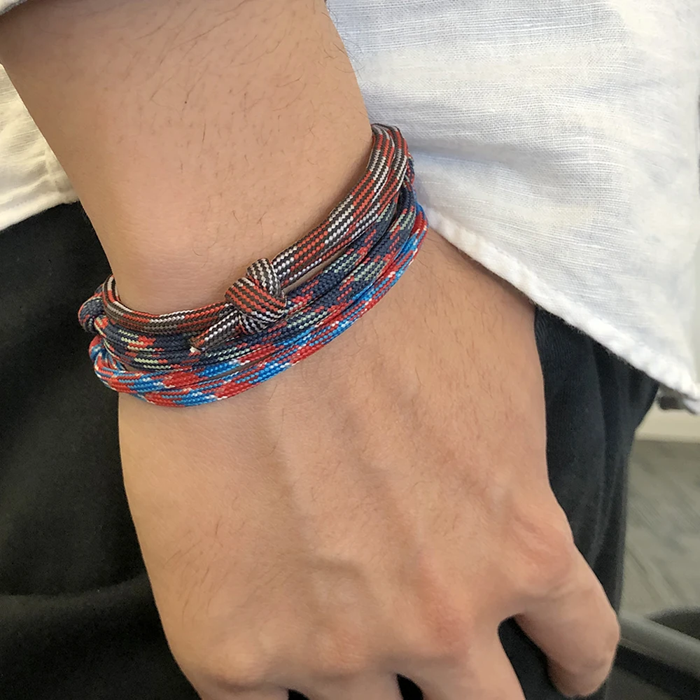 Fishhook 8pcs For Man Woman Lover Family Sister Couple Friend Bohemia Boho Hand made Strap Colorful Nylon Bracelet Gift Jewelry | Украшения