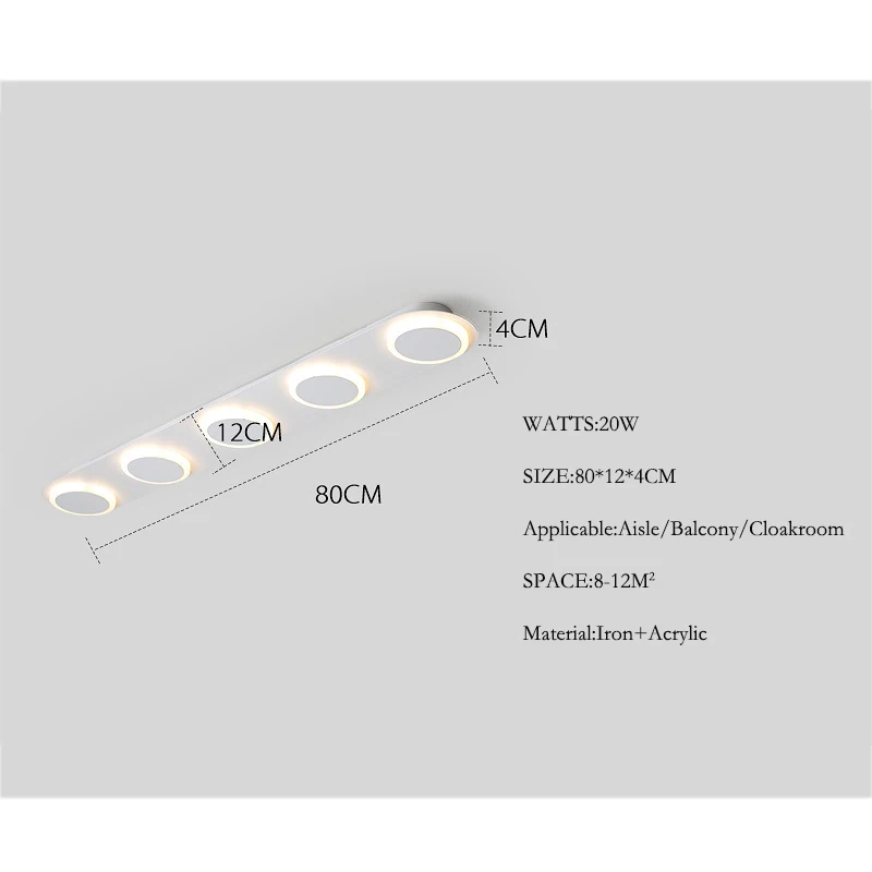 

Corridor ceiling light creative porch entry cloakroom light simple modern balcony light led long strip ceiling light