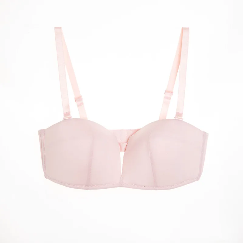 

Silk Bra Sexy Thin Underwear Smooth Without Steel Ring Girl Silk Triangle Cup Bra Breathable