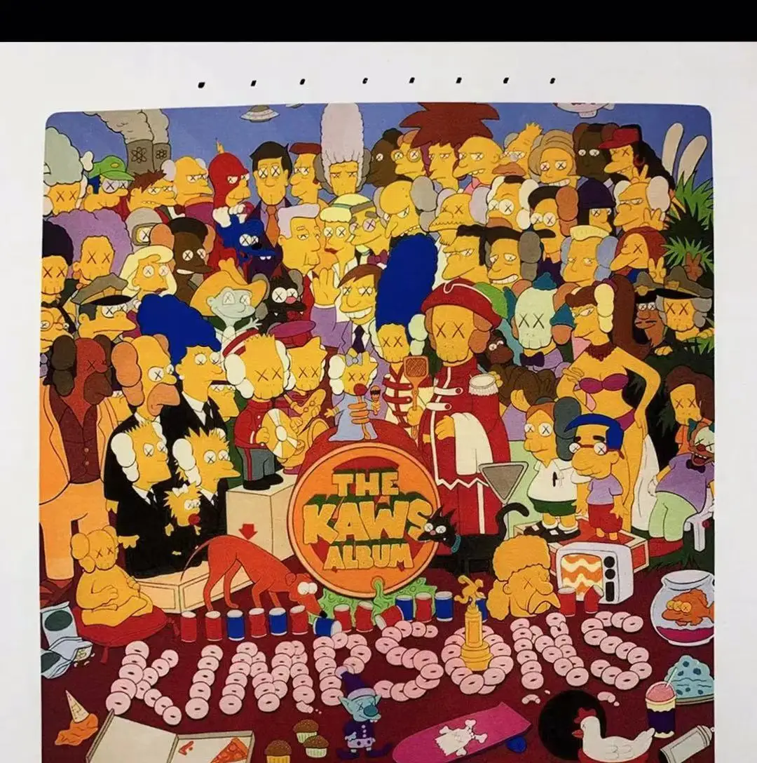 

Simpson family white T-shirt 210g heavyweight cotton summer breathable direct jet printing