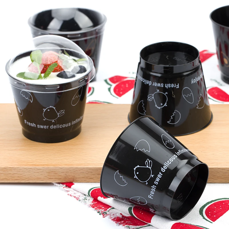 20 шт. пластиковые прозрачные чашки для мороженого и желе | Дом сад