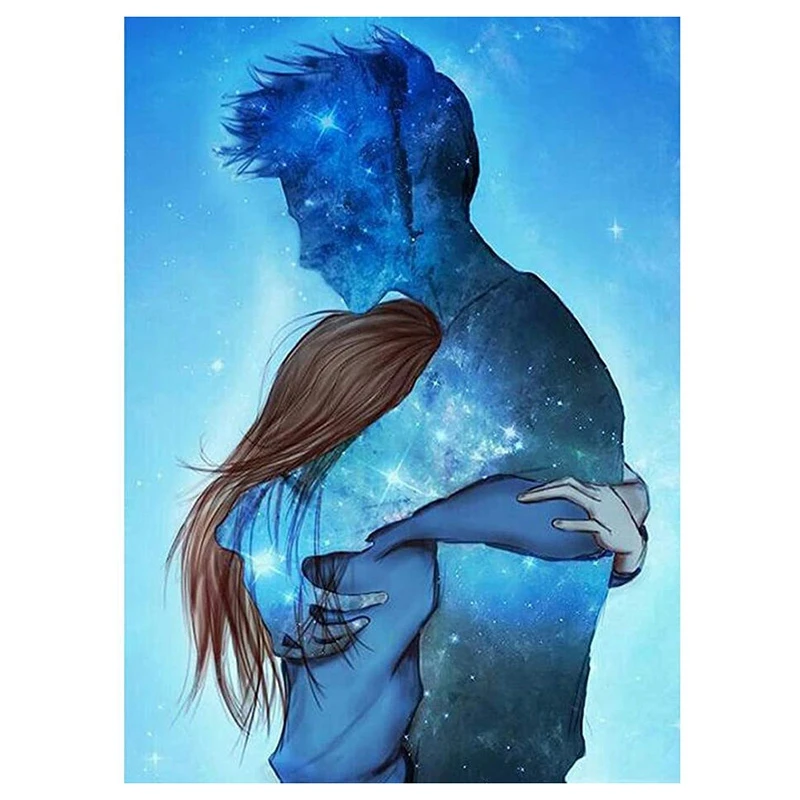 

HOT SALE Diy 5D Diamond Couples Embrace Diamond Painting Diamond Painting Full Square/Round Drill Embroidery Kit Home Decor