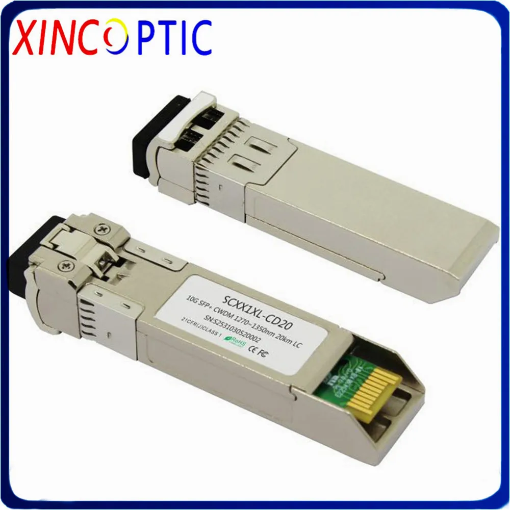 10G CWDM SFP + 80 км 40 1470 ~ 1610 нм 16 дБ EML 24 модуль LC волоконно-оптический трансивера |