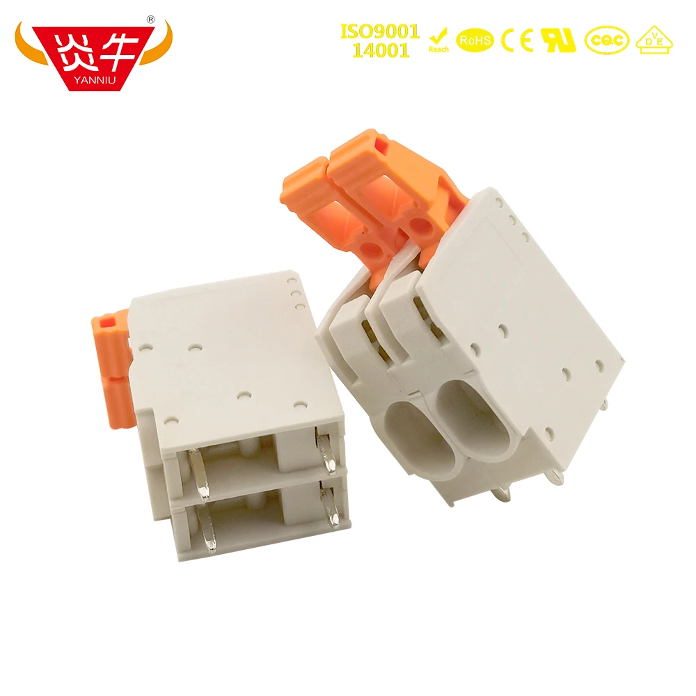 

50Pcs KF206 DG2206 PLH5 7.5mm 1P ~ 8P PCB CONNECTOR BARRIER TERMINAL BLOCK 41A 1000V YELLOW BUTTON PHOENIX CONTACT DEGSON