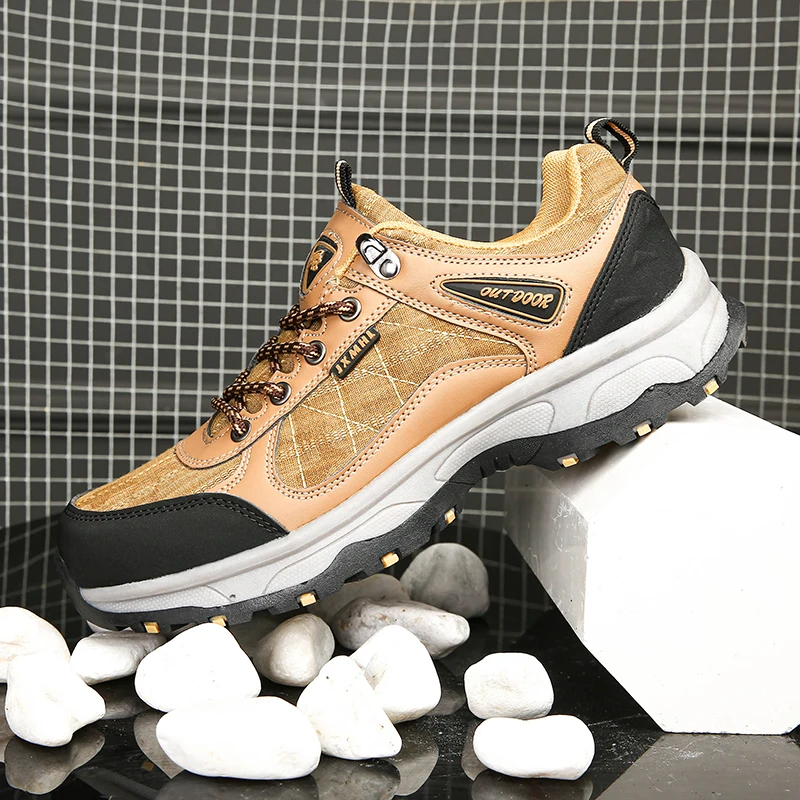 

2020 Мужская походная обувь для улицы, треккинговые Нескользящие износостойкие кроссовки, осенняя семейная спортивная обувь для скалолазани...