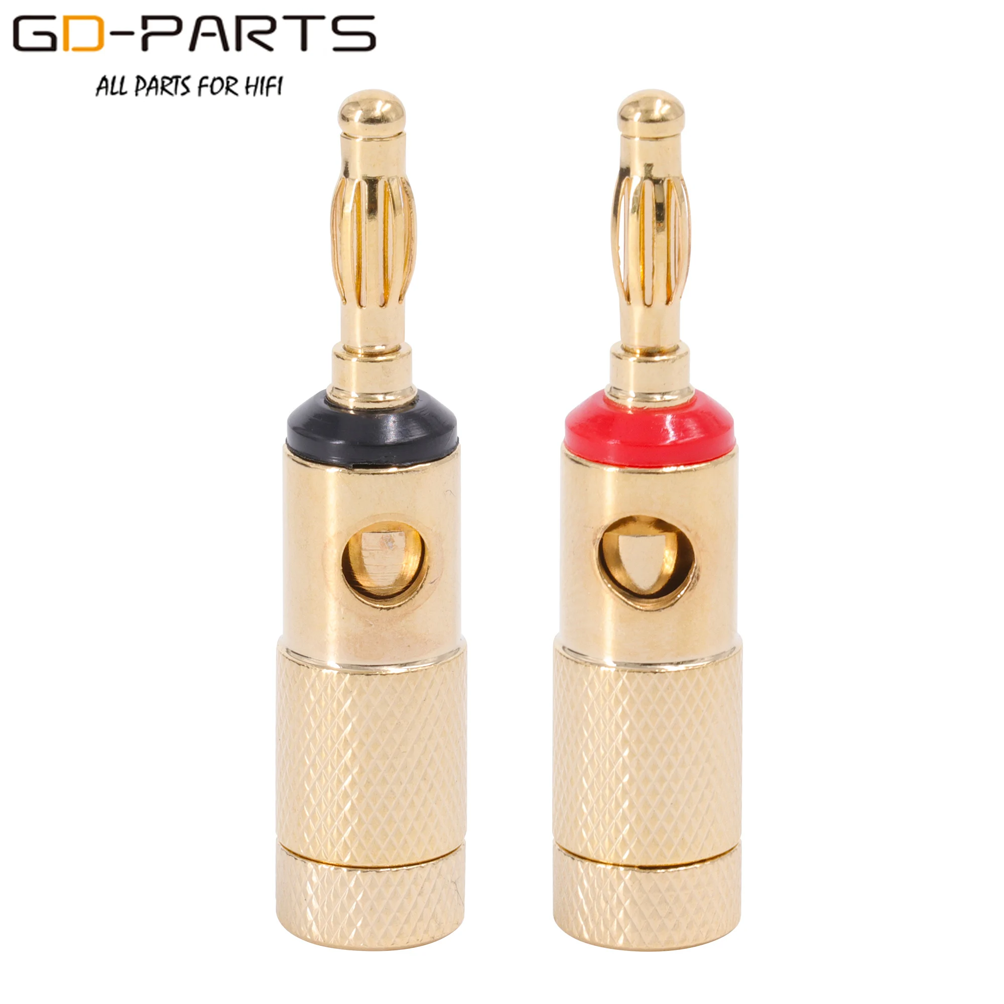 Позолоченный латунный штекер типа банан для динамика 4 мм Женский Соединительный