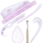 Imzay 7 шт. линейка портной мерный набор французский кривой швейный набор лоскутное правило комбинация весло колесо