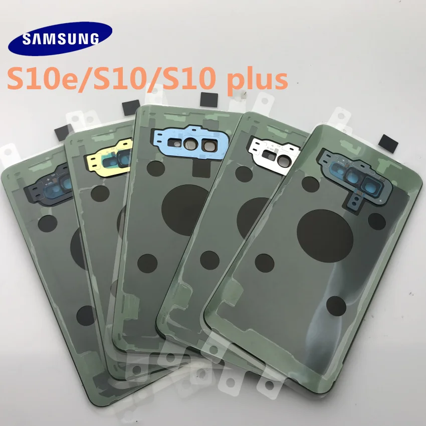 Оригинальная Замена samsung Galaxy S10e G973 S10 G970 S10 plus задняя крышка батарейного отсека+ стеклянная рамка для камеры+ Инструменты