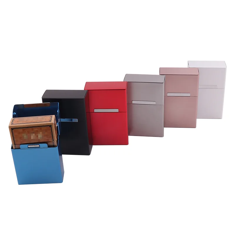 Портсигар чехол шлифованный алюминий металлический Карманный портсигар