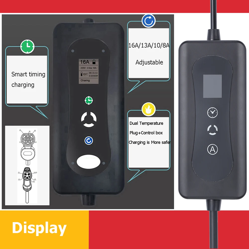 10m Type 1 2 j1772 Type1 Type2 Car Charger Household Portable Charging Gun Adapter For Tesla Model 3 S X Leaf Audi BMW EV | Автомобили и