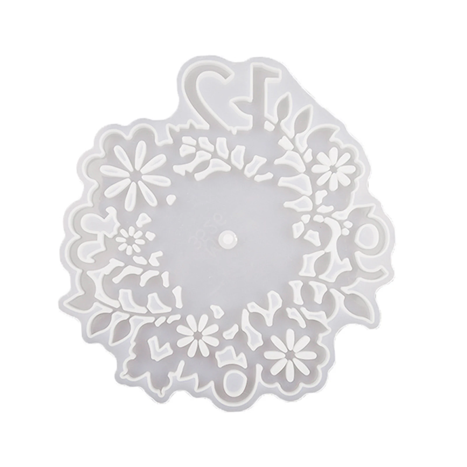 

DIY Epoxy Resin Mold Clock Mold Self-made Material Size Flower Clock Mirror Silicone Mold For Indoor Decoration