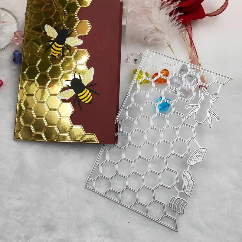 Металлические режущие штампы Honeybee Hive трафарет для скрапбукинга сделай сам штамп