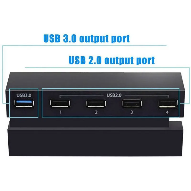 5 Порты и разъёмы концентратор для PS4 USB 3 0 высокое Скорость Зарядное устройство
