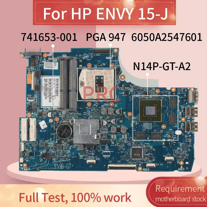 741653-601 741653-501 Ноутбук материнская плата для HP ENVY 15-J Notebook Mainboard 6050A2547601 SR17D N14P-GT-A2 DDR3 on.
