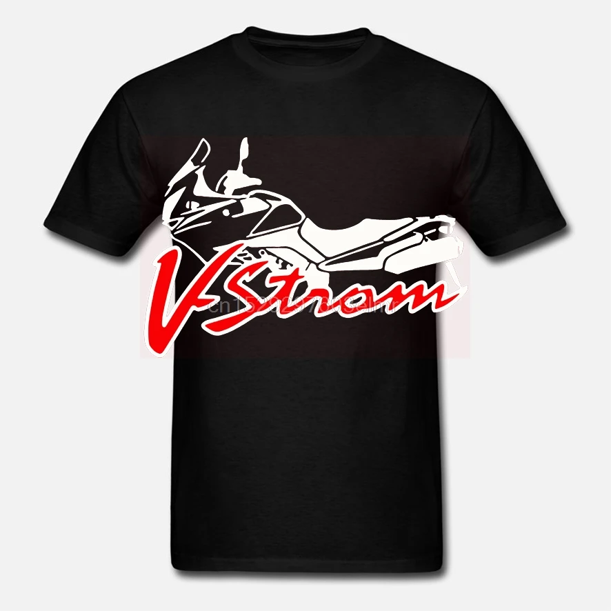 Забавная Мужская футболка белая черные футболки модная Vstrom DL 650 логотип команды