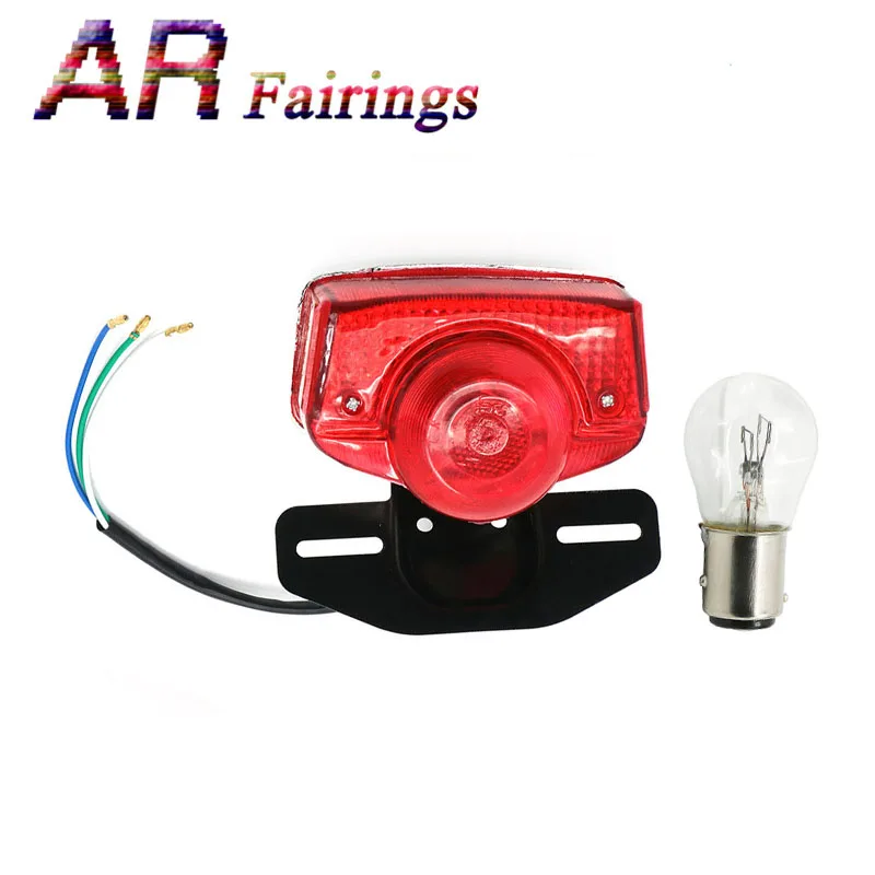 Задний светильник тормоз и 6 В лампа задний фонарь номерной знак кронштейн для Honda