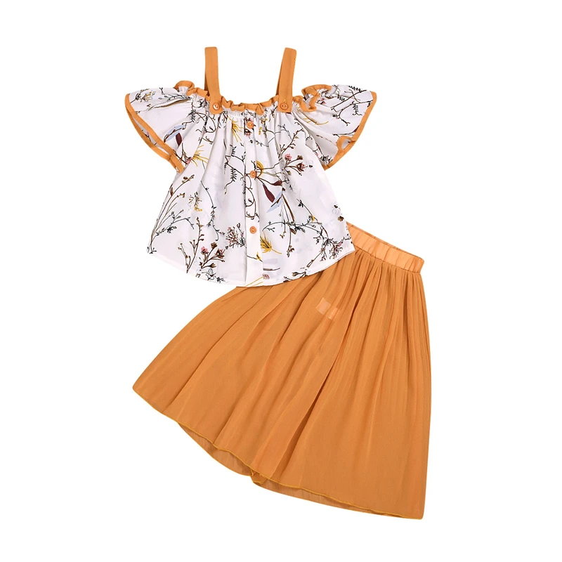 Летние пляжные наряды из 2 предметов детская одежда для девочек детские