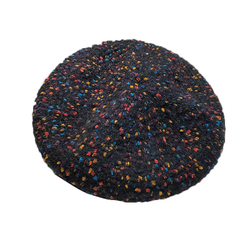 

Japanese Korean Plush Fashion Color Dot Versatile Retro Painter Pumpkin Bud Beret Hat