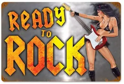 

Old Time Signs Ready to Rock Metal Sign Wall Decor 20x30