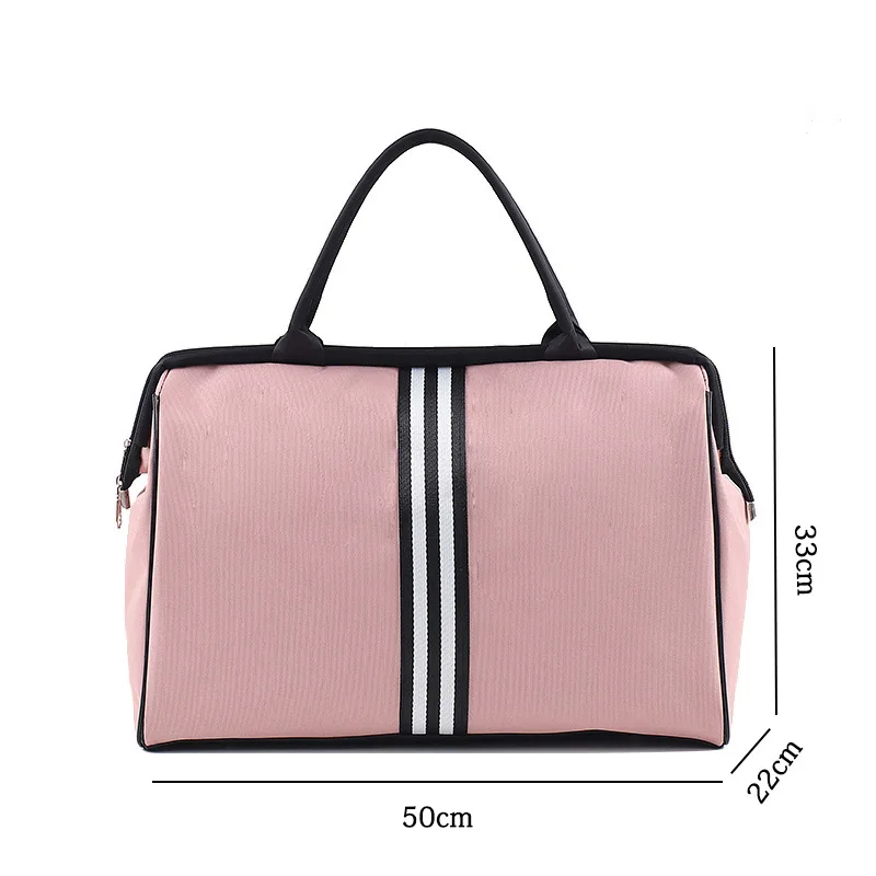 WOBAG модная полосатая Женская дорожная сумка выходные спортивные сумки для