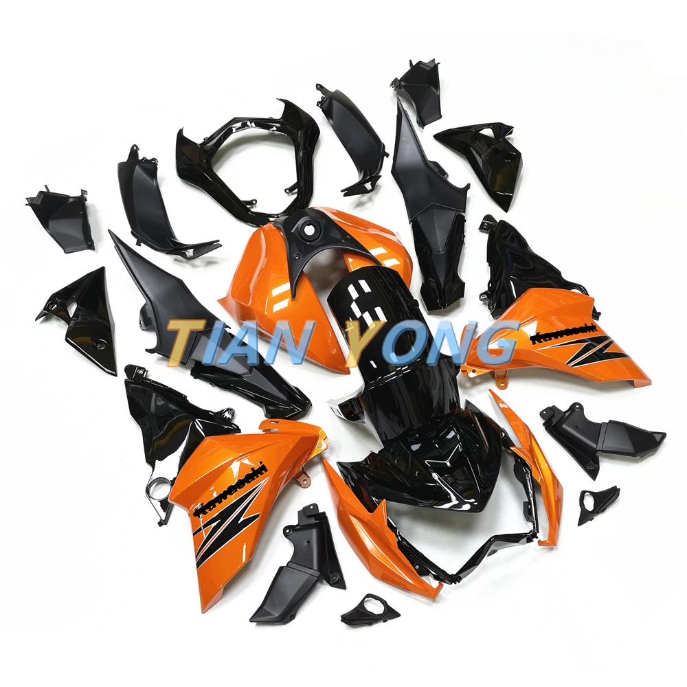 

High Quality Cowling Motorcycle For Kawasaki Fit Z800 2013-2014-2015-2016 Bodywork Fairing Customize Orange black letters