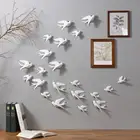 3D керамические птицы фрески в скандинавском стиле белая керамическая птица настенный фон декоративные безделушки настенные подвесные украшения поделки