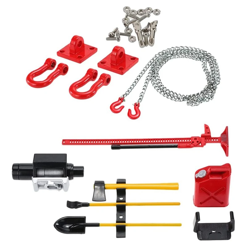 RC буксировочный крюк цепь для прицепа кронштейн пряжки с масляным баком барабан