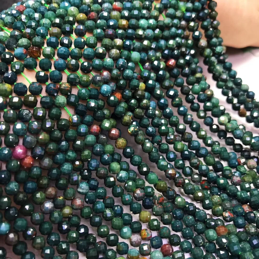 Натуральные кристаллические зеленые опаловые граненые бусины 3-4,5 мм полуфабрикат для создания ювелирных изделий подвески DIY-браслет 39 см.