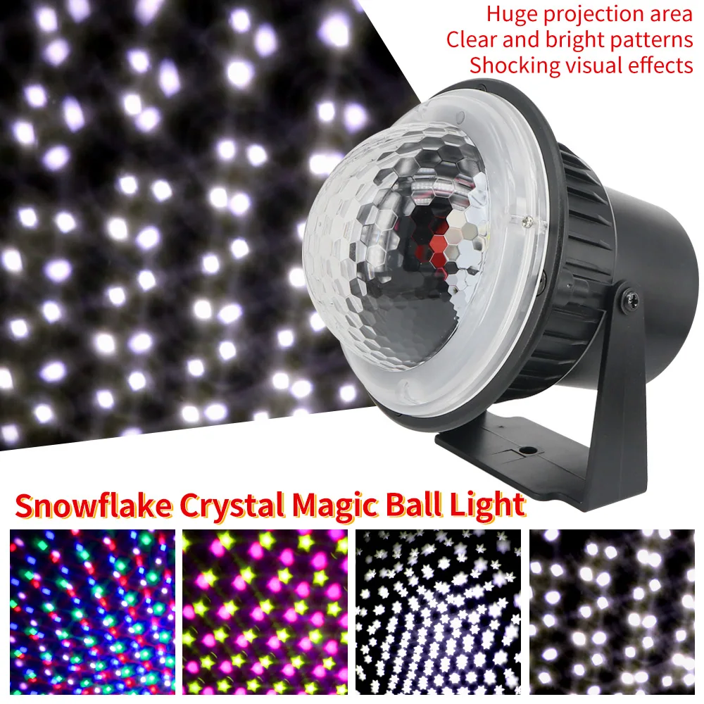 Мини-хрустальный магический шар Снежная Снежинка уличные Вечерние огни с