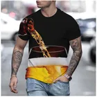 Мужская футболка с 3D-принтом, свободная быстросохнущая футболка большого размера, лето 2021