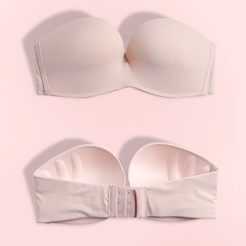 

Sexy Lace Invisible Bras For Women Strapless Push Up Lingerie Backless Bralette Seamless Brassiere Female Underwear #D