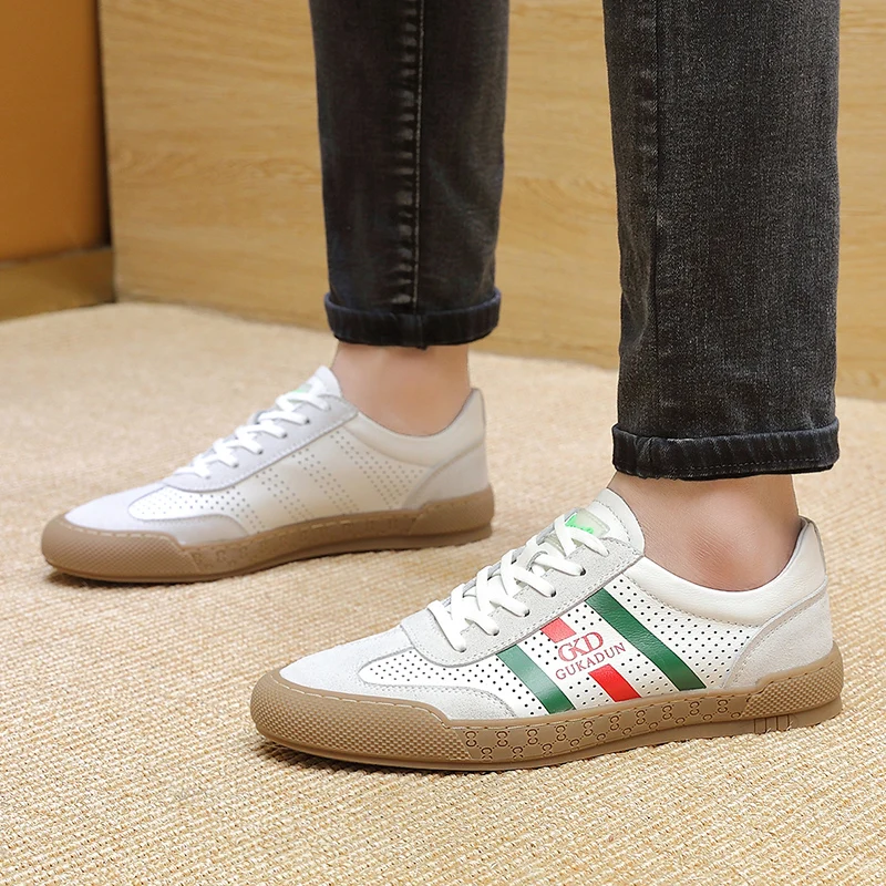 Jual Sepatu Datar Pria Hitam Alas Kaki Kasual Remaja Pria Super Keren Sneakers Kasual Kulit Asli Sepatu Kasual Pria Populer Dewasa