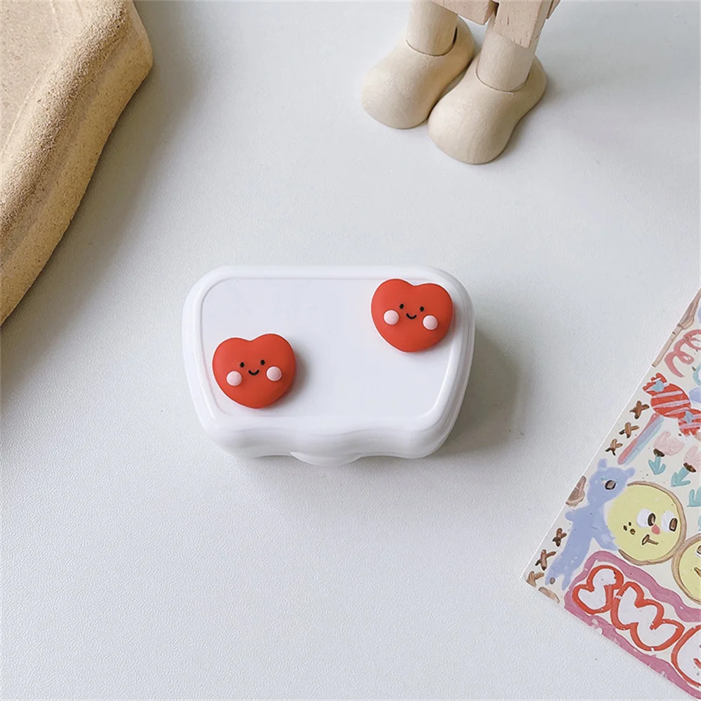 

Mini Cute Star Contact Lens Case Solid Cartoon Contact Storage Case Travel Portable Contact Case With Mirror Tweezers Travel Kit